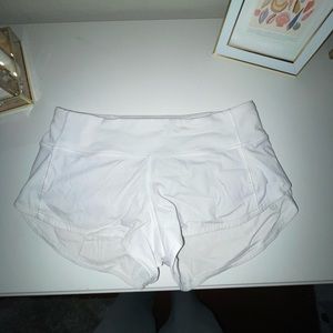 White lululemon 2.5 speed ups size 4